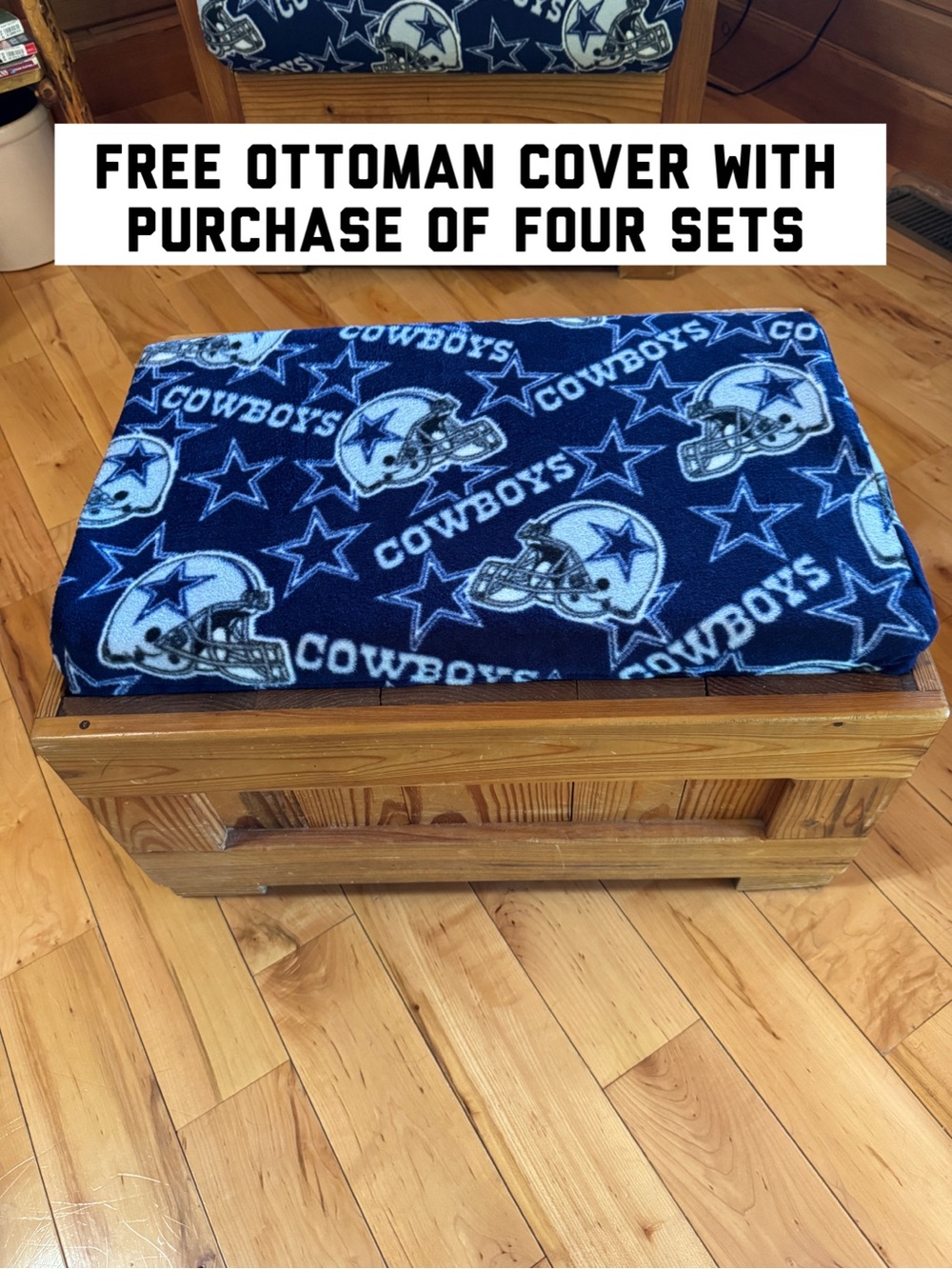 DALLAS COWBOYS Fans: THIS END UP Classic Machine Washable Slipcover 2-piece Set - Picture 7 of 16